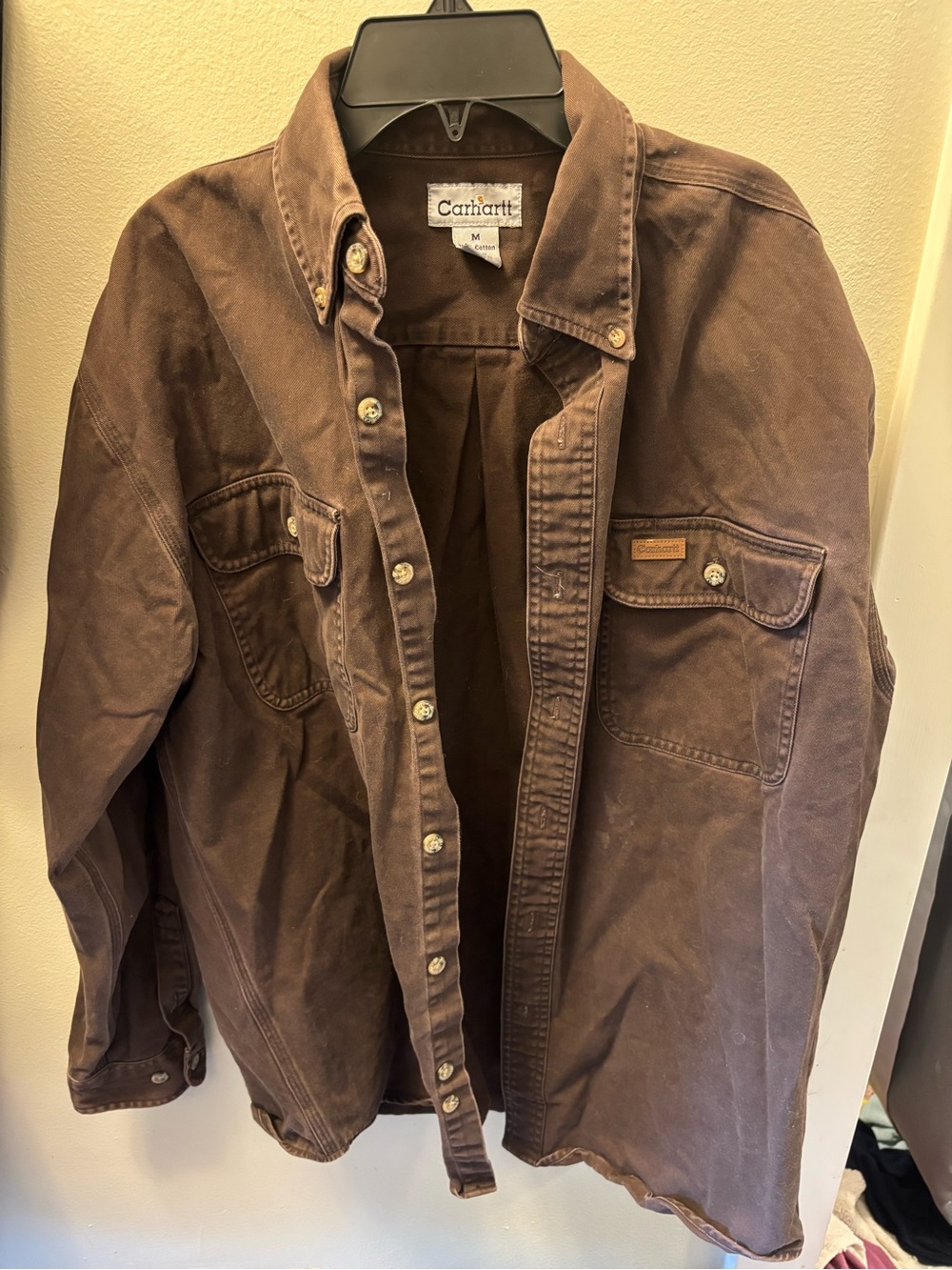Carhartt Dark Brown Duck Canvas Utility Jacket- vintage
